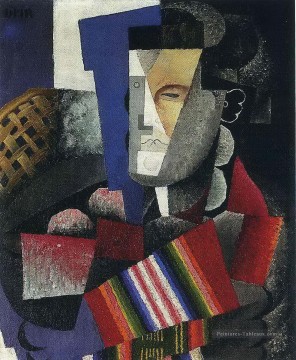Diego Rivera œuvres - portrait de martin luis guzman 1915 Diego Rivera